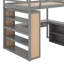 Lit mezzanine double avec tablettes et bureau-1508724948