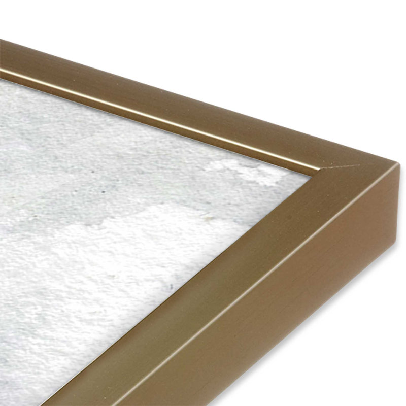 «Whispering Woods V2» sur toile, Brushed Gold Single Picture Framed Paper, 13.75" H x 13.75" W x 1.25" D
