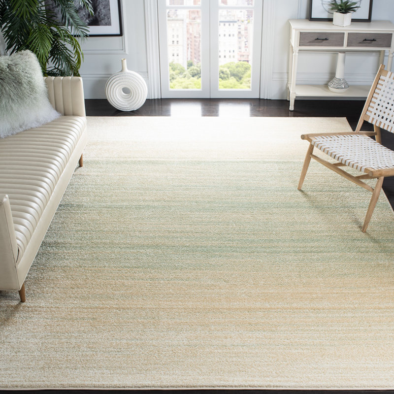 Tapis de couleur unie Haileyjo Performance, Rectangle 6 pi x 9 pi