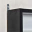 Vitrine à 5 niveaux, vitrine en verre avec 2 portes et tablettes réglables, fixation murale, noir, blanc