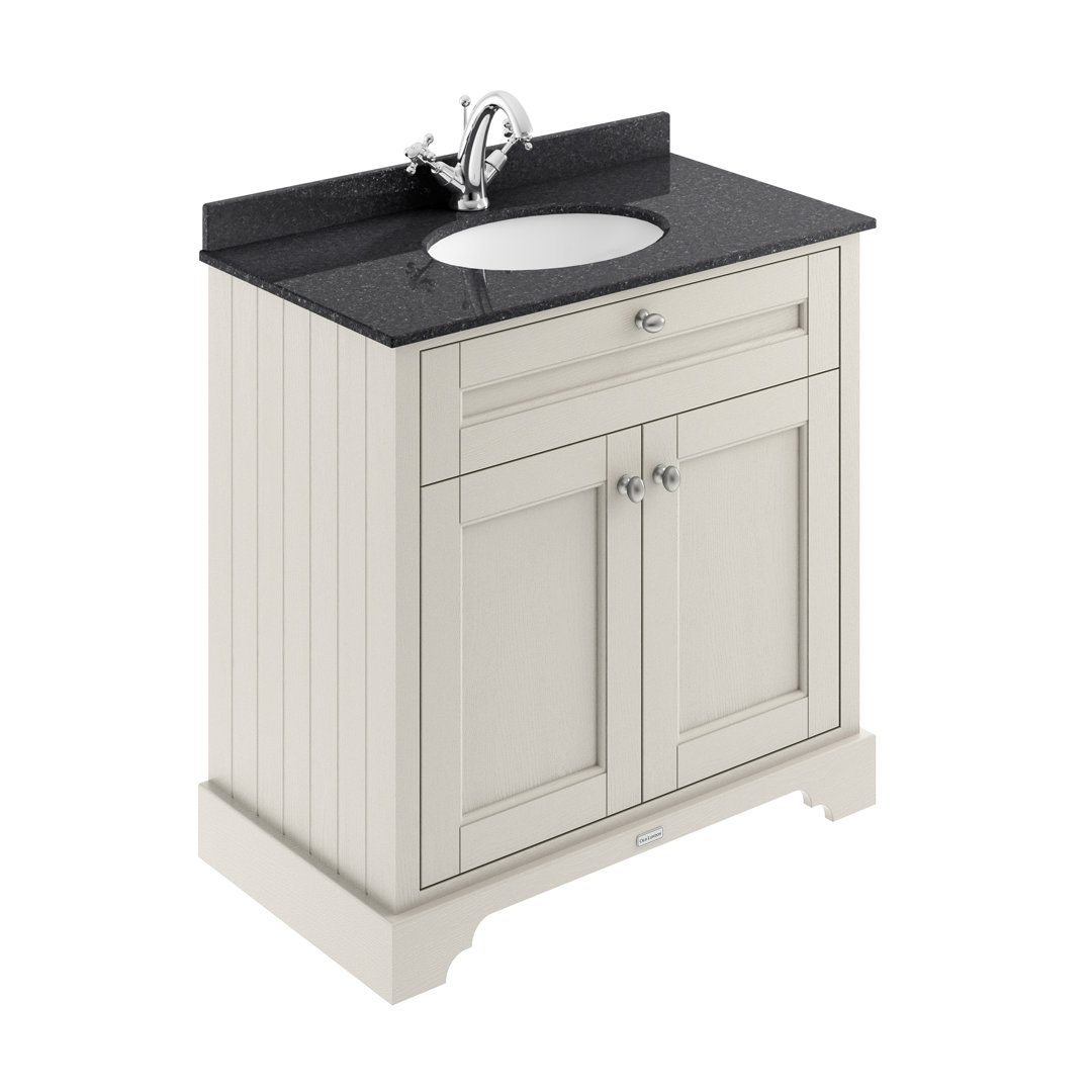 Old London 820mm Single Bathroom Vanity with Integrated Ceramic Basin