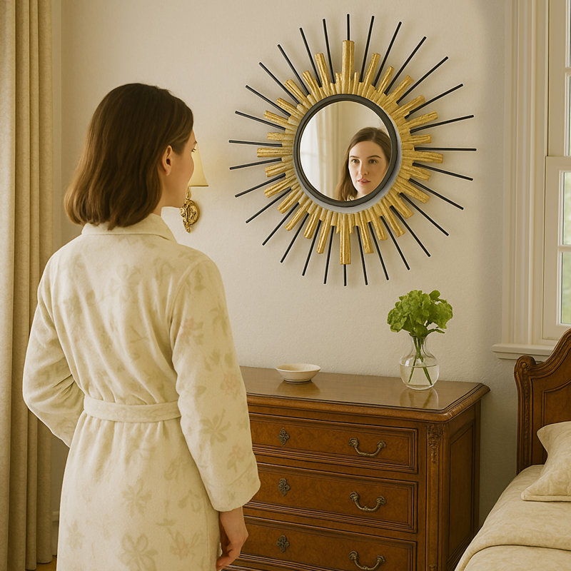Sunburst Metallic Mirrored Wall Art