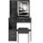 29.2" Desktop Vanity Table, Left Drawer, Cushioned Stool, Touch - Controlled, Tri Color Brightness Adjustable Mirror, Small Living Areas Brightness, Led Limited Spaces