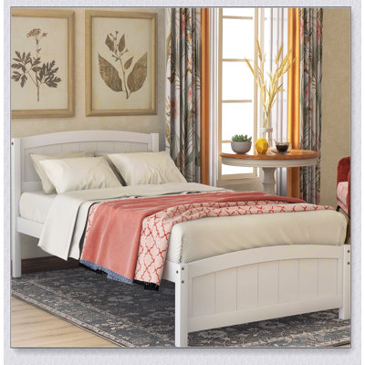 Wood Platform Bed With Headboard,Footboard And Wood Slat Support by Lark Manor