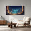«Glowing Orange Rivers in Canyon Under Starry Sky», art mural sur toile-1625526592