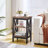 Twin Metal Bed with 2 Brown Nightstands – 3 Piece Modern Bedroom Set-157221608-157221602
