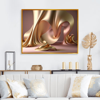Genesis - Abstract Liquid Ink Framed Canvas Print