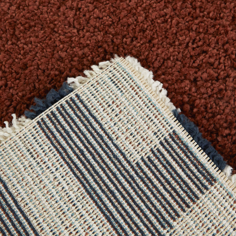 Charter Area Rug in Rust Red/Black/White, Rectangle 7'10" x 10'