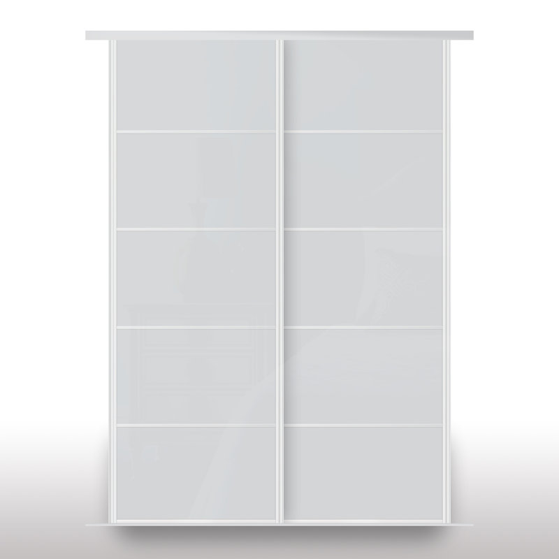 Libre 2 Door Wardrobe, 230cm x 126cm x 82cm, Grey