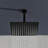 1-Spray Patterns With 2.5 GPM 15.7 In. Ceiling Mount Fixed Shower Head In Matte Black