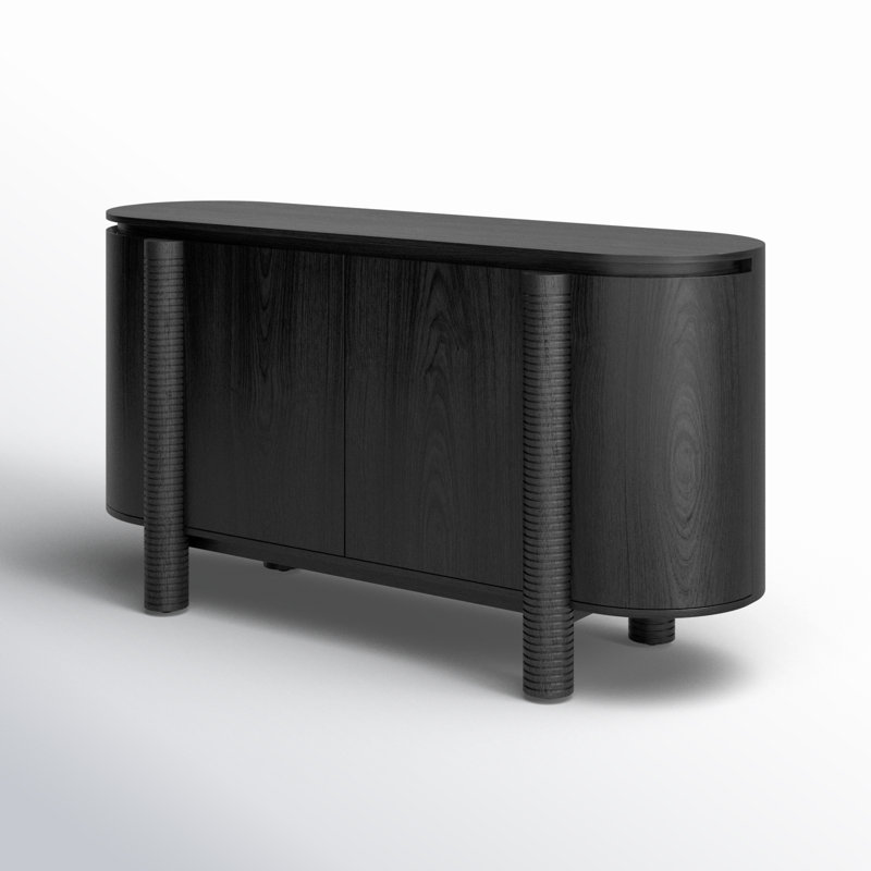 Callum 63'' Black Solid Wood Sideboard