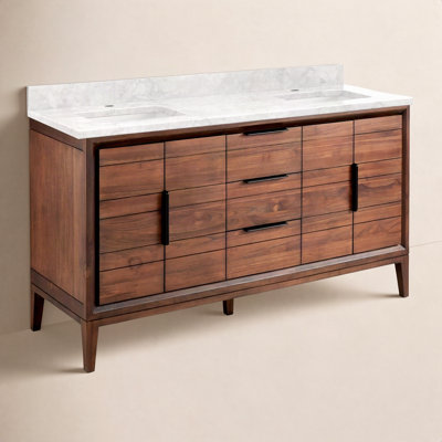 Aliso 60" Teak Double Bathroom Vanity