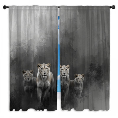 Rideaux occultant Lions Lions