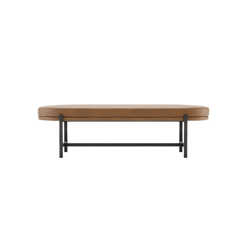 Banc rembourré en microfibre de cuir