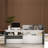 86.6'' W Rectangular Reception Desk With Open Shelves