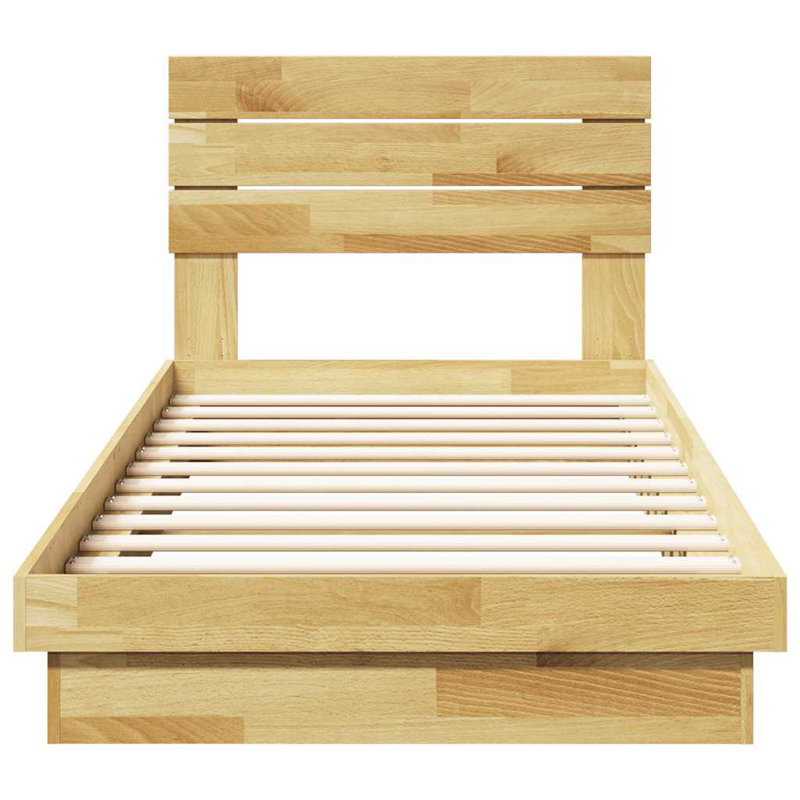 Solid Wood Bed, European Single (90 x 200 cm)
