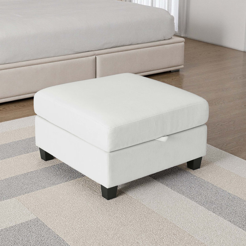 Repose-pieds de rangement modulaire blanc 29,5 po