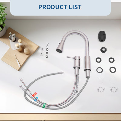 2 Hole Pull Down Kitchen Faucet