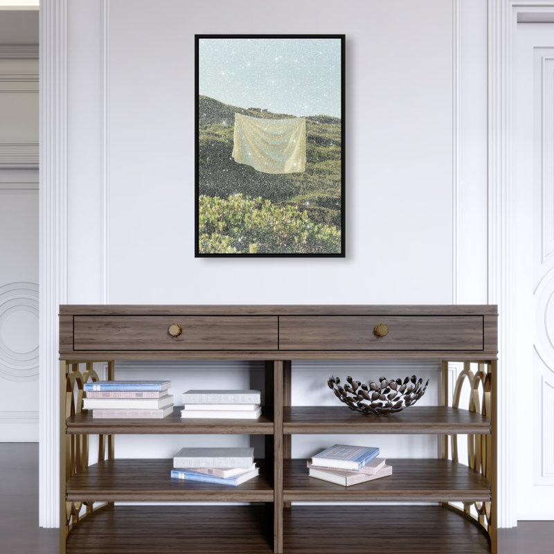 Floating Cotton II Print by Oliver Gal, 55"H x 37"W, Black Floater Frame