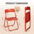 Patio Orange Plastic Folding Chair(Set Of 6)-1560865136
