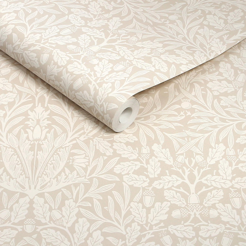 10m x 0.52cm Matte Non-Pasted Wallpaper Roll, Cream