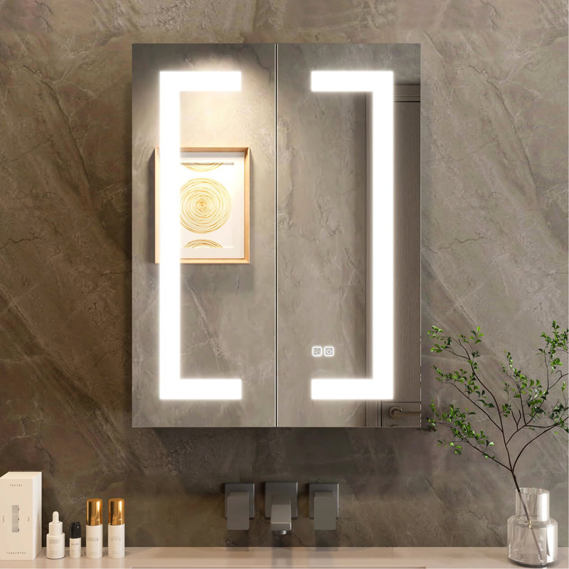 Miroir de salle de bain mural 32 "24" à DEL