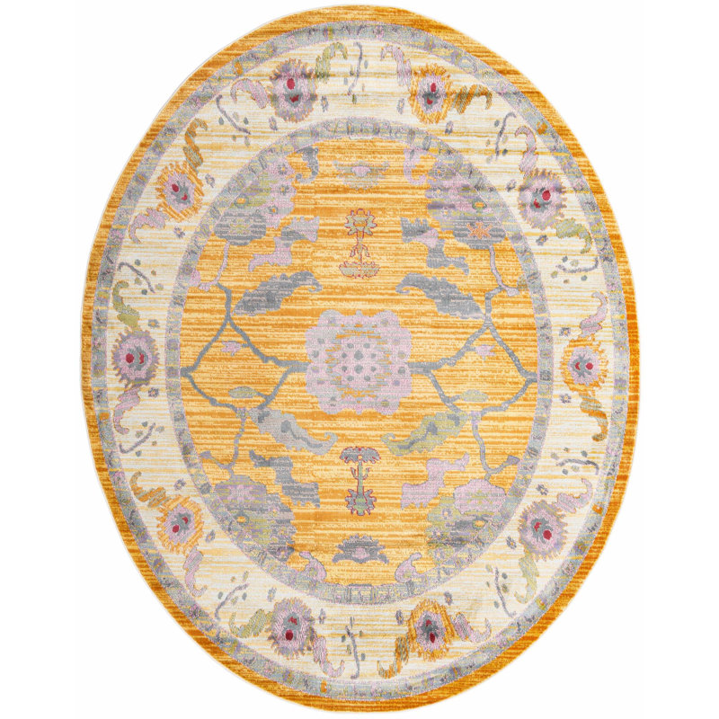 Haefner Oriental Indoor Rug, Oval 5'5" x 8'