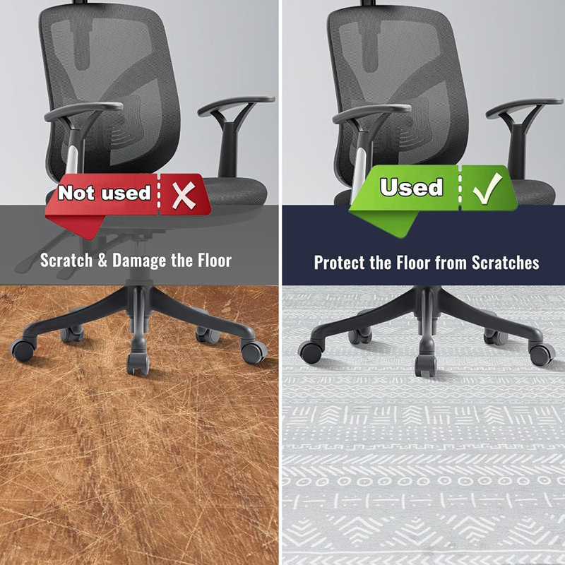 Tapis de chaise de bureau, grands tapis de 48 po x 60 po, chaise de bureau antidérapante ...