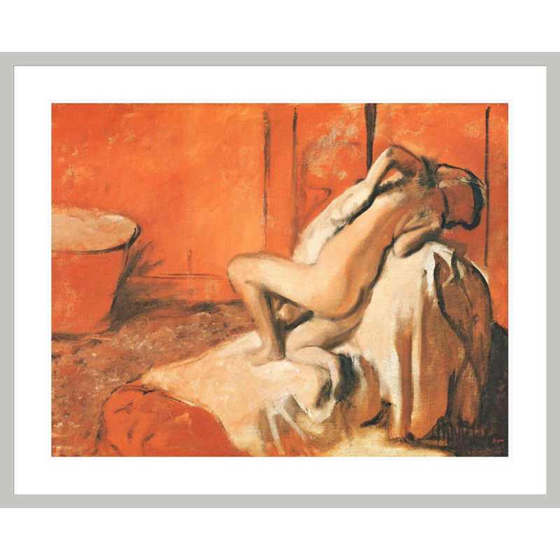 After the Bath by Edgar Degas -Framed Giclee Print, 33.5" H x 41.12" W