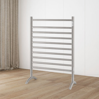 wohoda 10 Bars Freestanding Straight Towel Rail Electric Towel