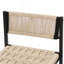 Ensemble de 2 tabourets de bar tissés avec dossier en corde de papier tissé pour îlot de cuisine (style B noir et blanc)-248606371