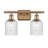 Brysin 15" W 2-Light Dimmable Metal Vanity Light with Glass Shades-848961677-848961680