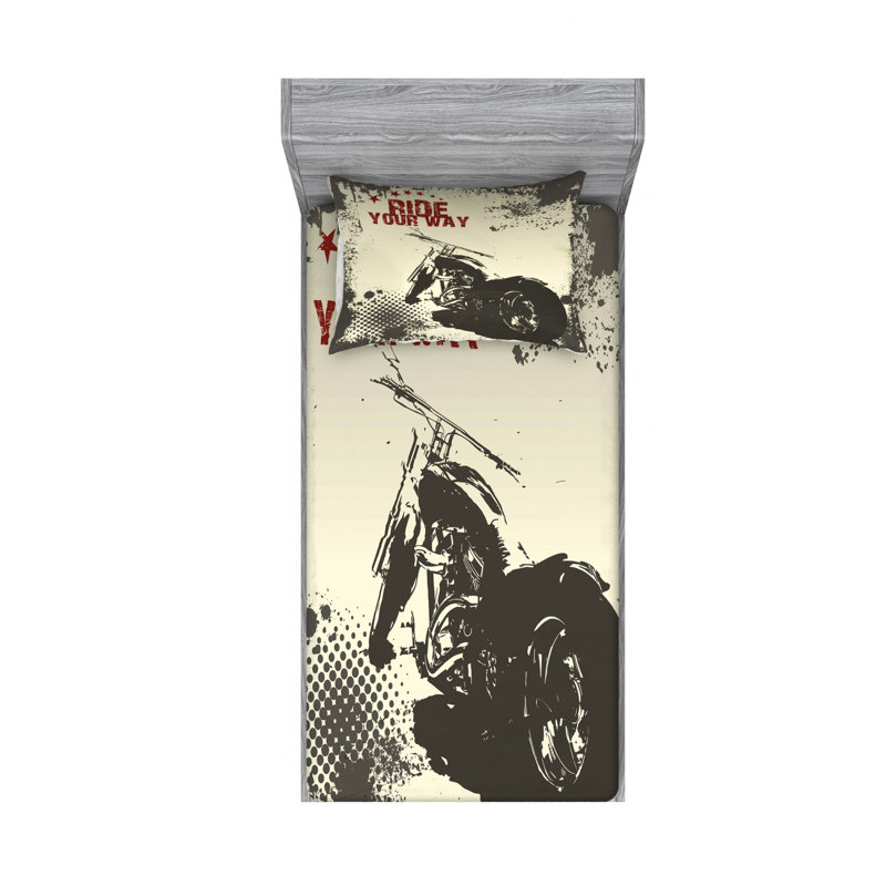 Ensemble de draps Ride Your Way, Ensemble de draps pour lit simple TG avec drap-hou