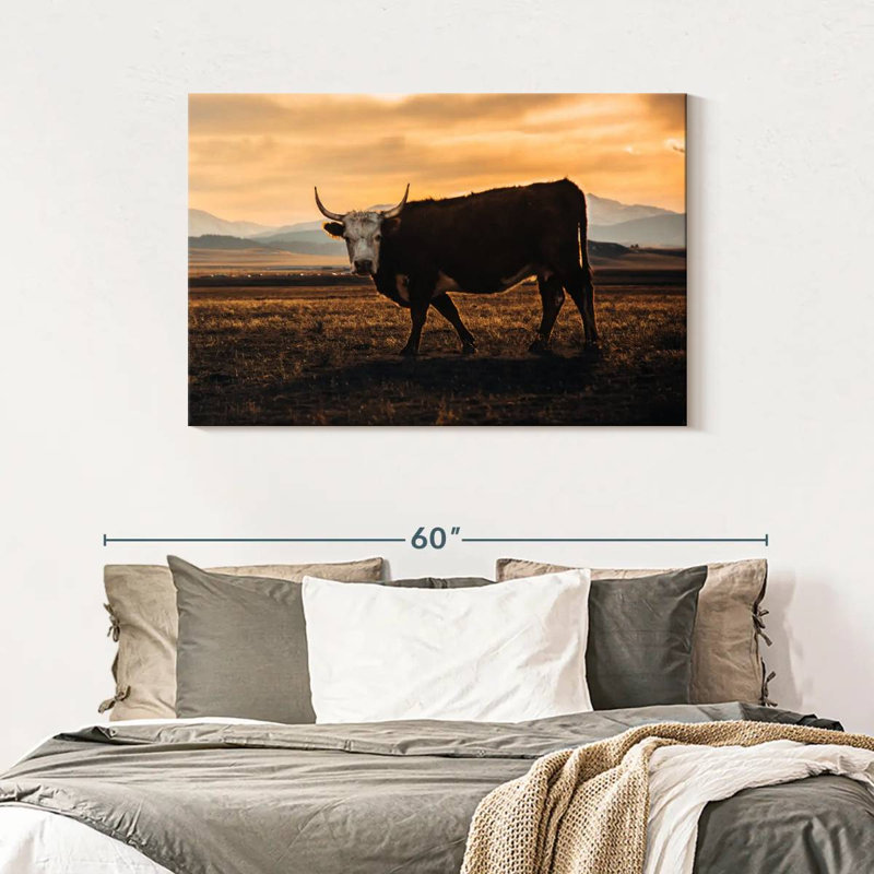 Brampt Looking Bull, 30" H x 45" W