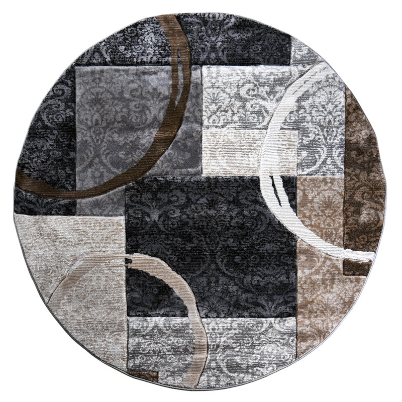 Caratunk Area Rug, Round 5'3"
