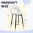 Modern 360Â° Rotatable PU Upholstered Bar Stool Set of 2 with Metal Legs-207320031