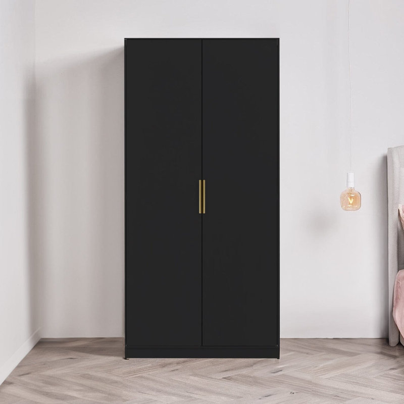 Glenhaven Tall Cabinet / Wardrobe - White, Black