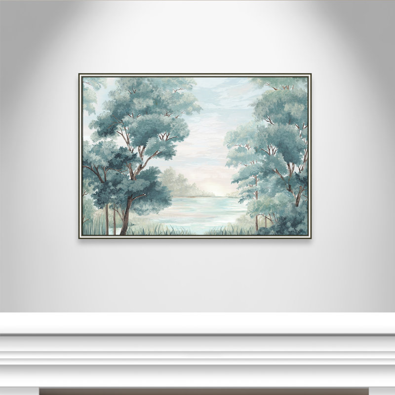 LeeRoy - Peinture encadrée, Encadrement argenté, H 30,75 po x l 42,75 po P 0,87 po