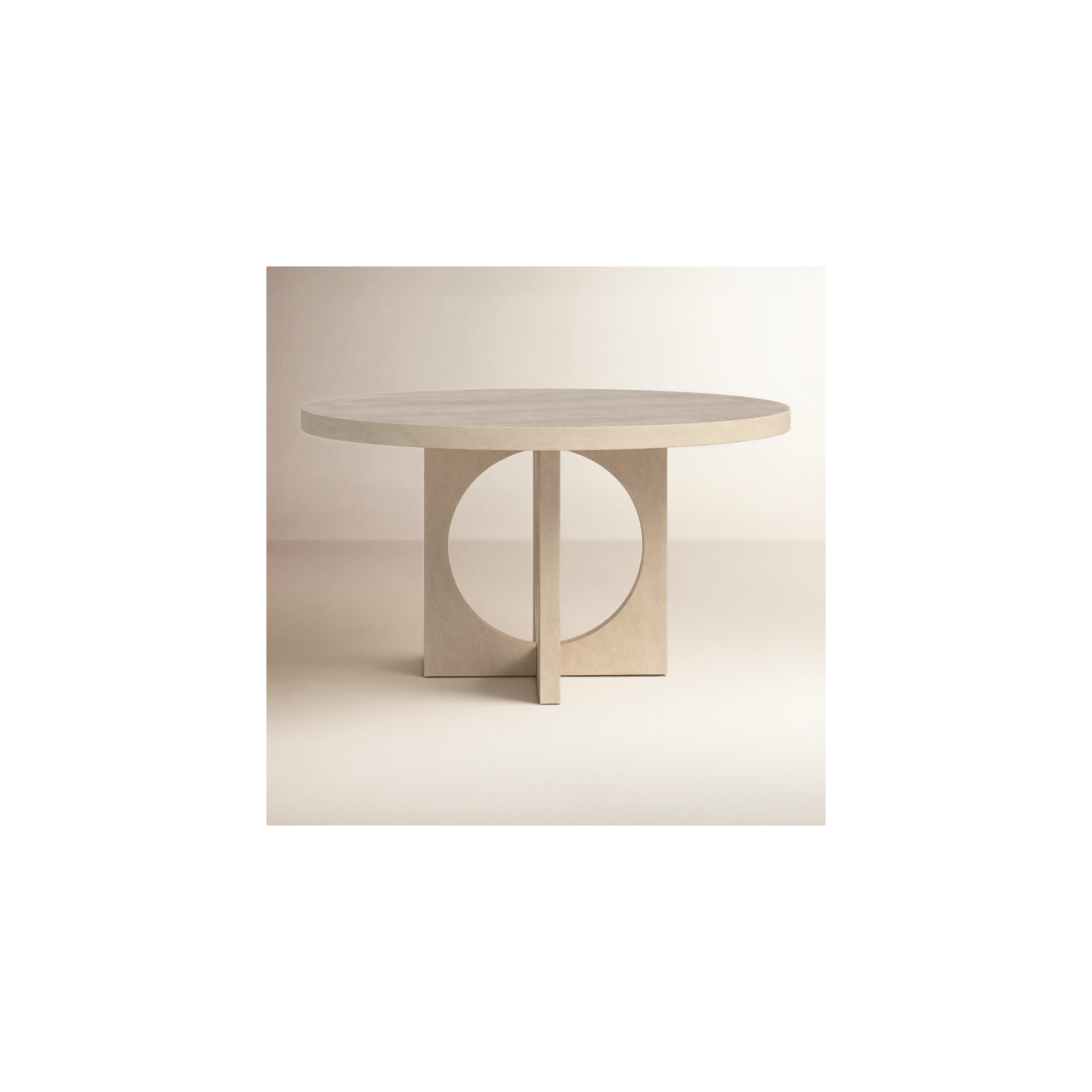 54'' Round Dining Table, Beige