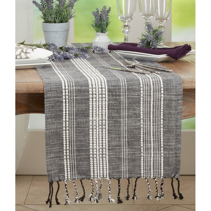 Striped 100% Cotton Table Runner