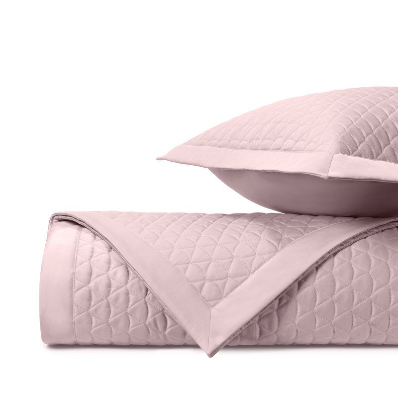 Anastasia Quilted Sateen Coverlet Set, Incenso Lavender, King Coverlet/Bedspread + 2 Shams