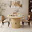 Table de salle à manger extensible avec base de rangement, table en bois de style ferme moderne de 4 à 6 places pour petits espaces