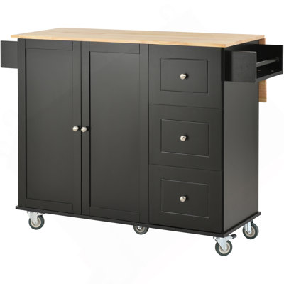 Solid Wood Top Kitchen Island