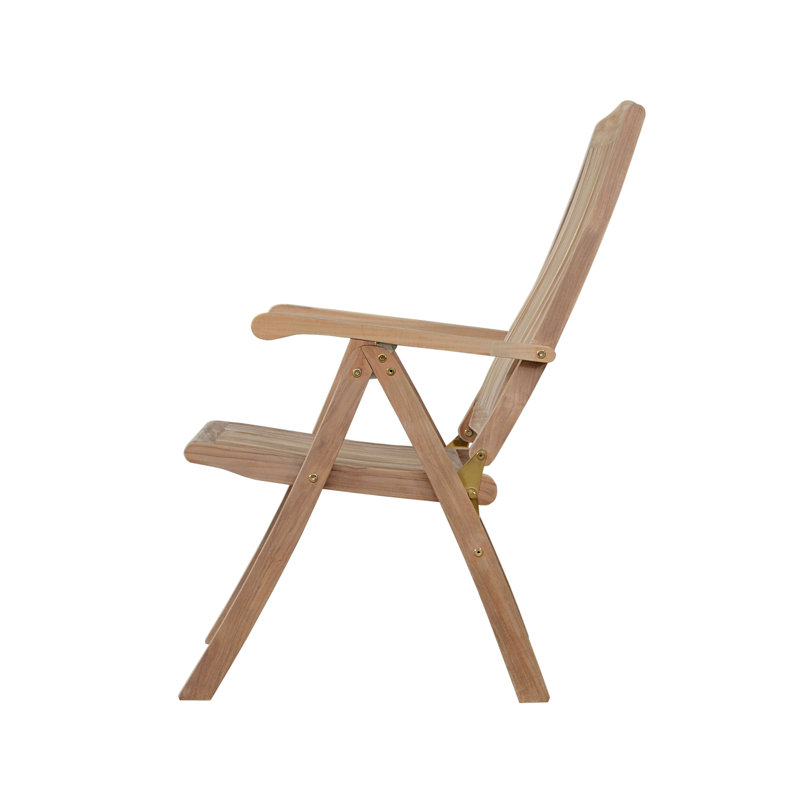 Folding Teak Patio Dining ArmChair