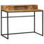Solid Wood Top Metal Base Writing Desk