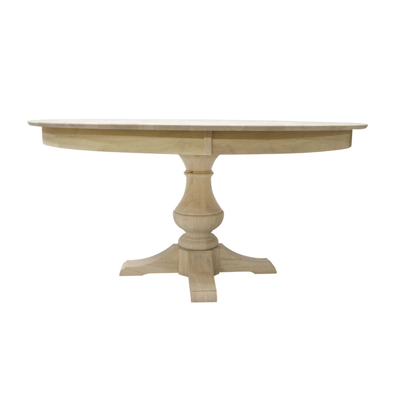 Chastine Round Solid Wood Dining Table, 52" W x 52" L