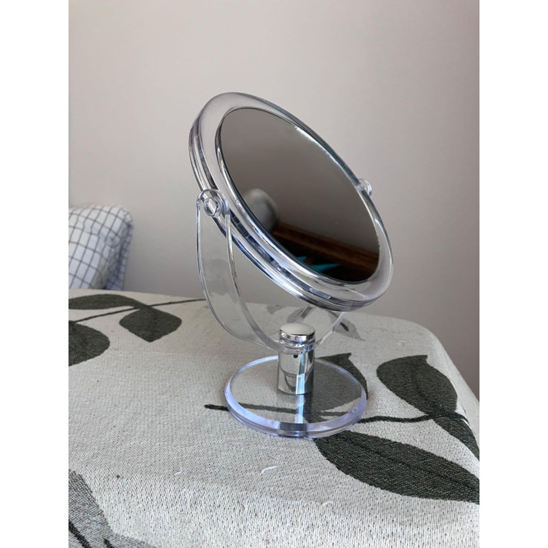 Double Sided 360 Degree Swivel Magnifying Mirror Portable Table Counter top Mirror