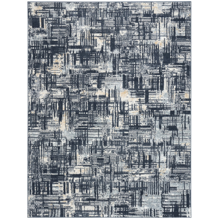 Lafever Slate Modern Indoor Rug