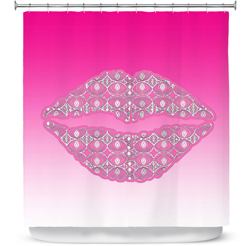 Rideau de douche simple, Rose chaud