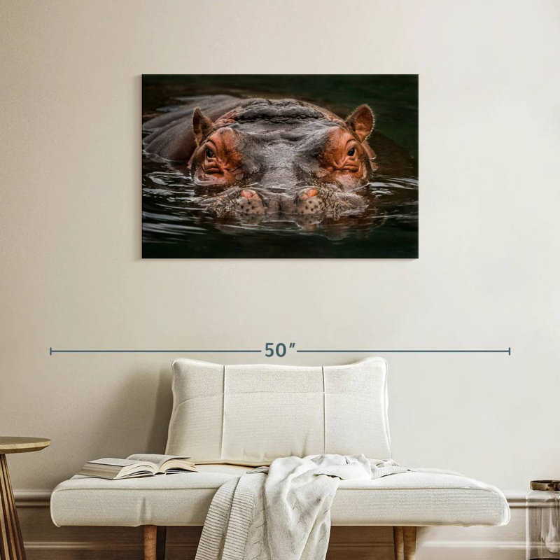 Brampt Submerged Hippo, 24" H x 36" W